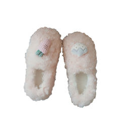 Soft and cute fruit girl's heart bag and postpartum cotton slippers for autumn and winter indoor warm and non-slip women's home shoes