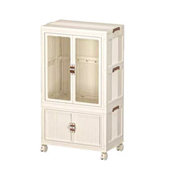 Baby clothes storage cabinet installation-free baby wardrobe children's small wardrobe organization plastic household snack storage cabinet