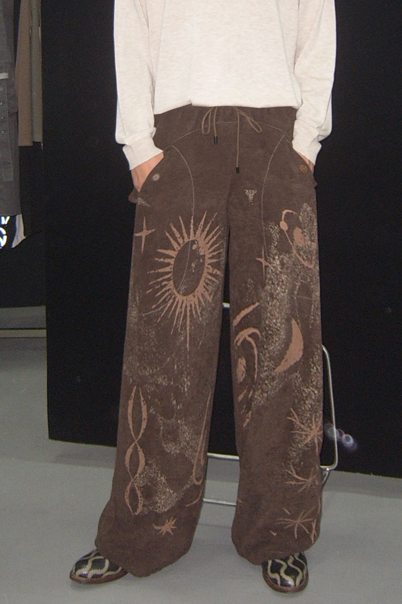[定]物理少年 星际荒原系列「太阳裤」复古宽松休闲呢子长裤秋冬