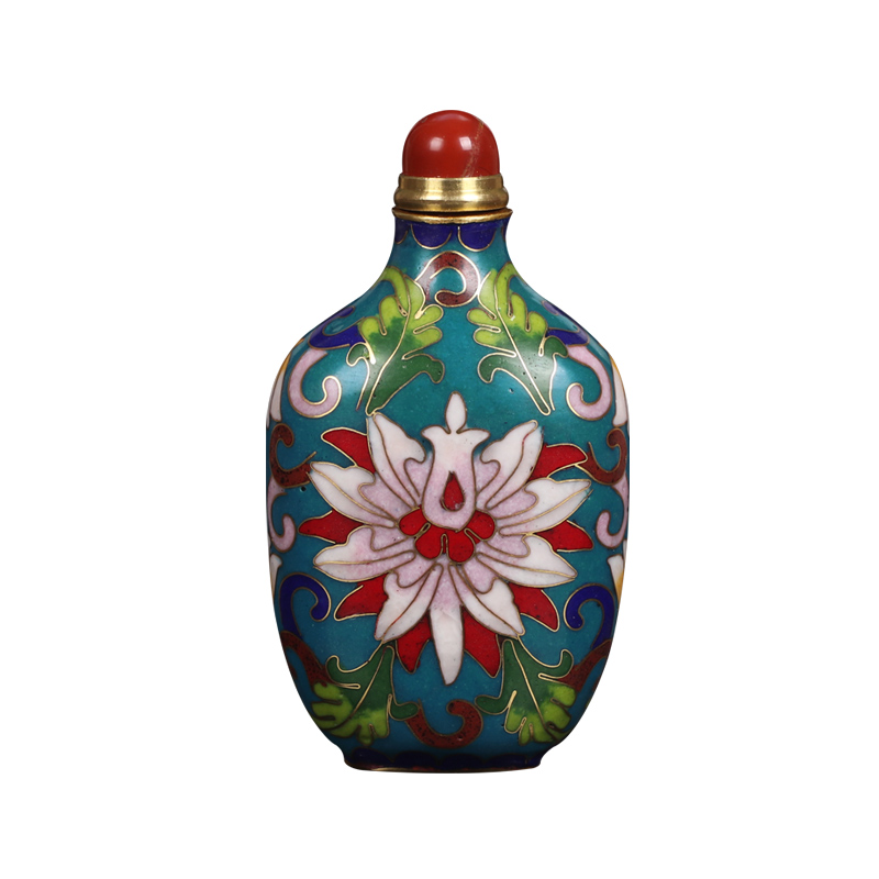 極上珍品 貴重 銅胎景泰藍 七寶燒 鼻煙壷 藥壷 根付 裝身具 景泰藍掐絲琺瑯七寶燒牡丹花卉紋鍍金銅胎花瓶\u2013 花囪FA CUNG 生活.藝術