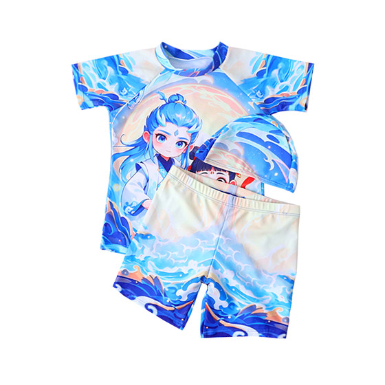 Boy split swimsuit 2025 new children's sun protection quick-drying swimsuit boy cartoon Nezha short-sleeved swimsuit
Boy split swimsuit 2025 new children's sun protection quick-drying swimsuit boy cartoon Nezha short-sleeved swimsuit