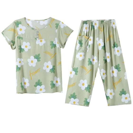 Middle-aged and elderly mothers summer pajamas women's elderly cotton silk women's clothing grandma summer short-sleeved large-size cotton silk set
Middle-aged and elderly mothers summer pajamas women's elderly cotton silk women's clothing grandma summer short-sleeved large-size cotton silk set
