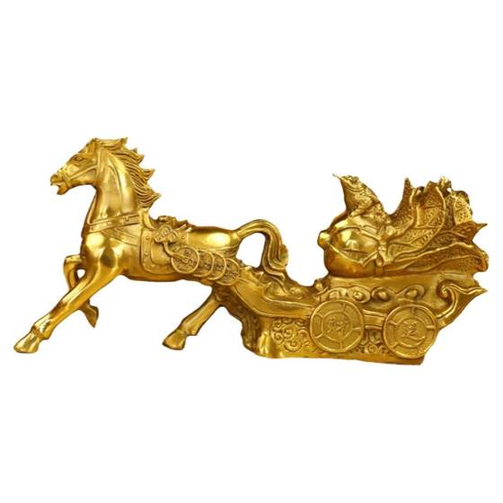 Jiujian Copper horse pull cart Pull ingots and cabbages toads and money, money, and fortune car home office desk decoration
Jiujian Copper horse pull cart Pull ingots and cabbages toads and money, money, and fortune car home office desk decoration