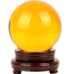 Yellow crystal ball ornaments white red purple blue pink transparent glass ball to attract wealth opening living room home decoration