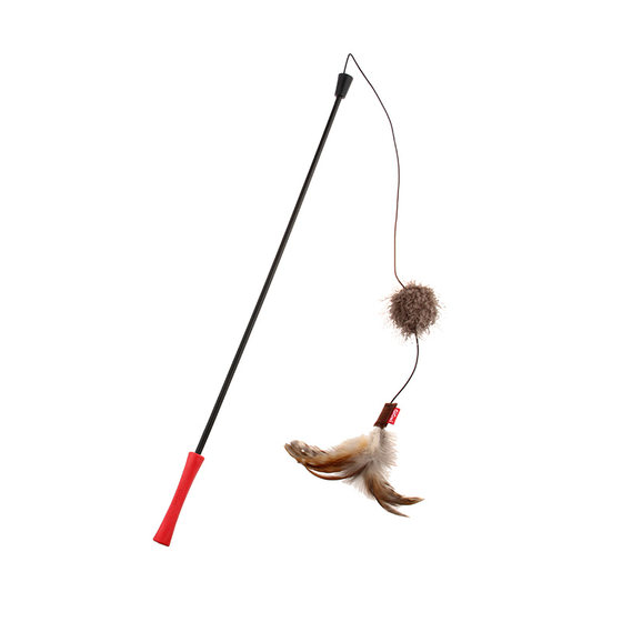 Gigwi's precious magical cat stick cloth line ball long plush high elastic real feather native bite-resistant kitten
Gigwi's precious magical cat stick cloth line ball long plush high elastic real feather native bite-resistant kitten