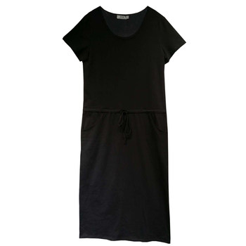 ສິ້ນຝຣັ່ງ retro ແອວຜູ້ຊາຍພຽງເລັກນ້ອຍ slit dress ສີດໍາບາດເຈັບແລະ skirt ຍາວ 2024 summer ສັ້ນແຂນສັ້ນ dress ສີດໍາເລັກນ້ອຍ