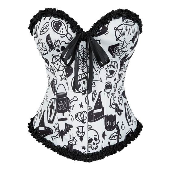 Halloween corset new cartoon pattern party theme skeleton pumpkin witch horror elements belly bone clothes
Halloween corset new cartoon pattern party theme skeleton pumpkin witch horror elements belly bone clothes