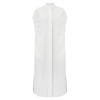 HIDEMI resort series bud sleeve minimalist silhouette pocket shirt dress
