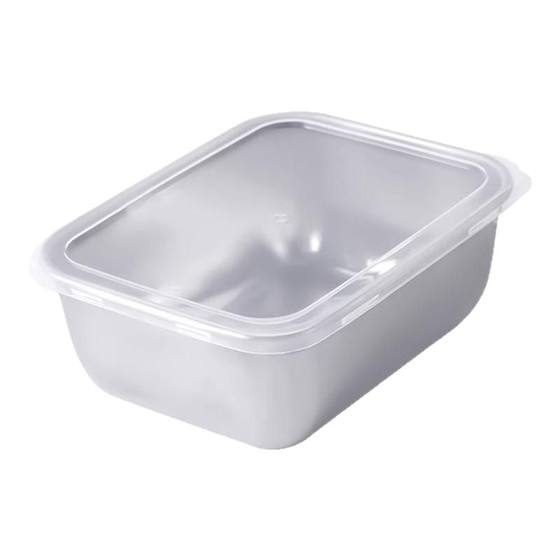Stainless steel fresh -keeping box storage box sealing belt covered food -grade commercial booth boxes box refrigerator special box Stainless steel fresh -keeping box storage box sealing belt covered food -grade commercial booth boxes box refrigerator special box