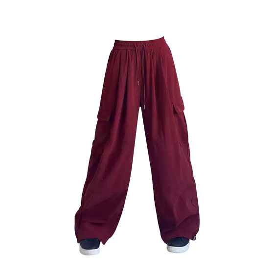 Angora red work pants for women loose slim large pocket casual pants for winter high waist drawstring droop wide-leg pants
Angora red work pants for women loose slim large pocket casual pants for winter high waist drawstring droop wide-leg pants