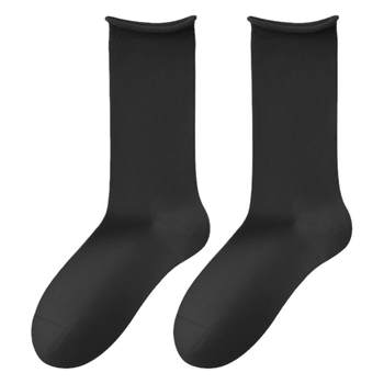 Socks for women spring and summer pile socks pure cotton 100% authentic mid-tube confinement socks loafers ເກີບຫນັງຂະຫນາດນ້ອຍ ຖົງຕີນຍາວສີຂາວ