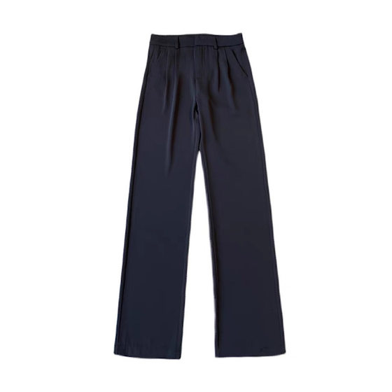 2022 New hanging feel straight trousers Men's trousers casual loose pure color thin wide -leg pants suit pants 2022 New hanging feel straight trousers Men's trousers casual loose pure color thin wide -leg pants suit pants
