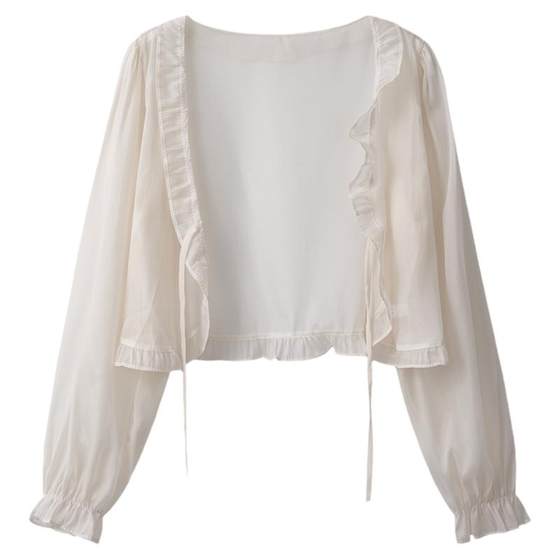 Ice silk sunscreen chiffon cardigan for women in summer, oversized, chubby, thin, air-conditioned shirt, top up with a camisole shawl jacket Ice silk sunscreen chiffon cardigan for women in summer, oversized, chubby, thin, air-conditioned shirt, top up with a camisole shawl jacket