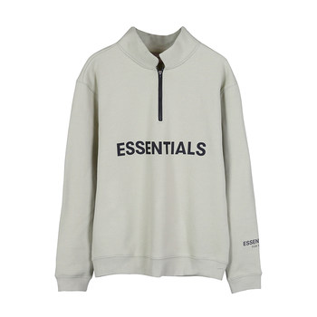 ເຄື່ອງນຸ່ງດູໃບໄມ້ລົ່ນແລະລະດູຫນາວ trendy ຍີ່ຫໍ້ທີ່ສໍາຄັນ fog ສູງຖະຫນົນເຄິ່ງ zipper ຈົດຫມາຍຄູ່ໃສ່ sweatshirt ວ່າງ pullover ສໍາລັບແມ່ຍິງ