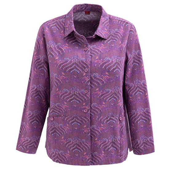 Mom autumn clothes pure cotton loose shirt middle-aged and elderly women spring and autumn long-sleeved top wearing casual cardigan old lady Mom autumn clothes pure cotton loose shirt middle-aged and elderly women spring and autumn long-sleeved top wearing casual cardigan old lady