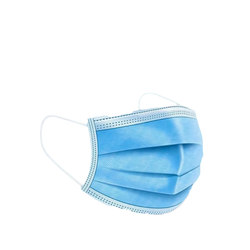 Songzhi Dust Mask Adult Disposable Three-layer Meltblown Cloth Protective Mask Women's Blue Breathable 10 Pack