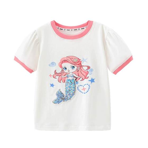 Tang Ji Doudou 2025 summer new girl cartoon mermaid T-shirt cute 7A antibacterial cool cotton short sleeve Y
Tang Ji Doudou 2025 summer new girl cartoon mermaid T-shirt cute 7A antibacterial cool cotton short sleeve Y