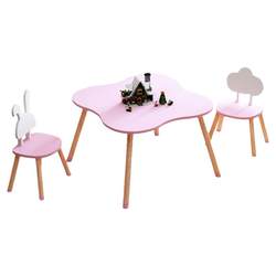 Solid wood children's table and chair combination ins style kindergarten learning table game table peanut table home baby small desk