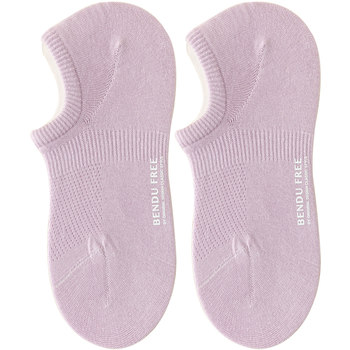 ຖົງຕີນຂອງແມ່ຍິງເຮືອຝ້າຍ Socks Summer ບາງໆ Silicone ບໍ່ເລື່ອນບໍ່ໄດ້ຖອດອອກ heel ຖົງຕີນ Shallow ປາກຝ້າຍ invisible Socks Boneless