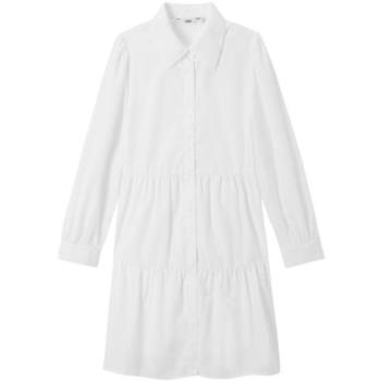 Semir dress women's puff sleeve solid color commuter temperament spring women's long-sleeved shirt dress versatile new style