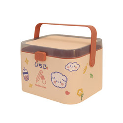ins girly heart household portable medicine box medicine box storage box cute student dormitory medicine medicine storage box
