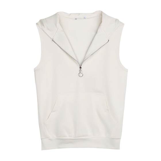 New summer fitness hooded vest half zipper solid color men's slim cotton comfortable moisture-absorbing and sweating leisure
New summer fitness hooded vest half zipper solid color men's slim cotton comfortable moisture-absorbing and sweating leisure
