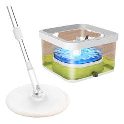 Lanxiaoyu high-speed spin-drying clean water and sewage separation hand-washable rotating mop household mop bucket rotating mop