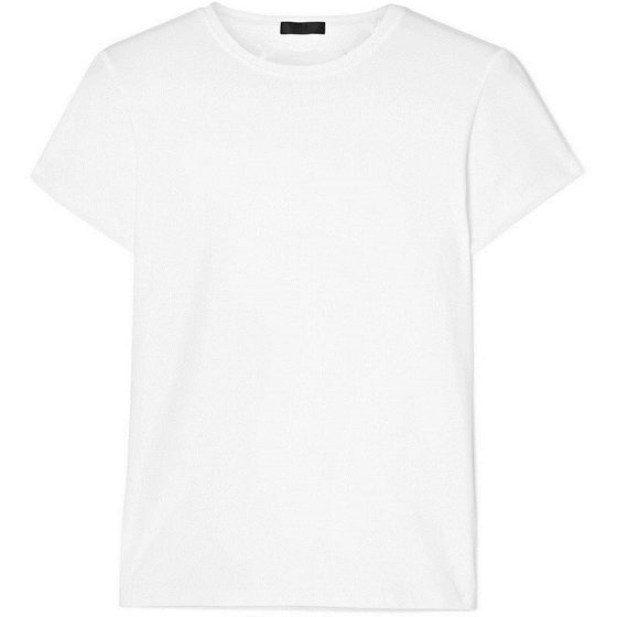 Spot high -end Spanish minimalist female short -sleeved pure white T -shirt repair the round neck with thin cotton bottom shirt Spot high -end Spanish minimalist female short -sleeved pure white T -shirt repair the round neck with thin cotton bottom shirt