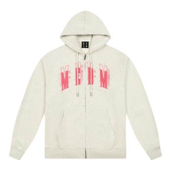 MEDM American basic towel embroidered zipper cardigan hooded sweatshirt men's trendy brand spring retro couple hoodie jacket