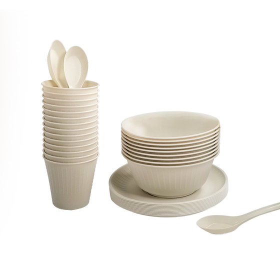 Disposable tableware bowls, cups, and plates for household rice husk bowls, food grade outdoor plates, camping meal plates, bowls, and cups set picnic
Disposable tableware bowls, cups, and plates for household rice husk bowls, food grade outdoor plates, camping meal plates, bowls, and cups set picnic