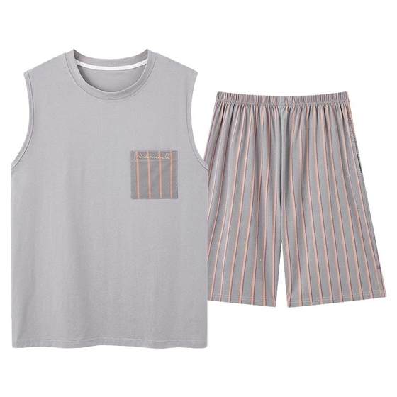 Arctic velvet men's pajamas summer modal cotton vest sleeveless shorts thin ice silk cool home clothing set
Arctic velvet men's pajamas summer modal cotton vest sleeveless shorts thin ice silk cool home clothing set