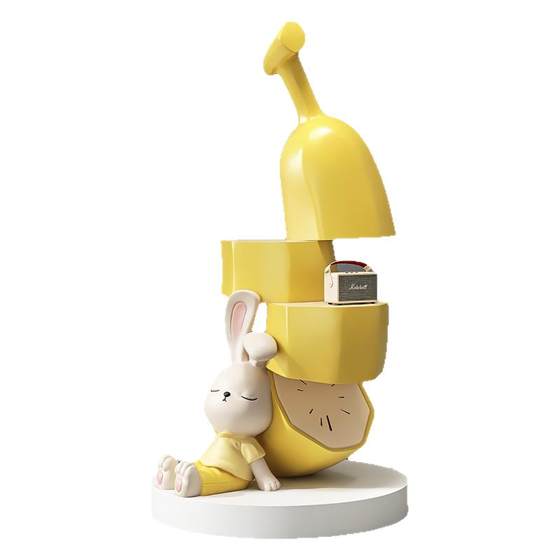 Cartoon rabbit landing ornaments large tray living room TV cabinet decoration sofa beside a few Qiao Qiao moved new home gifts Cartoon rabbit landing ornaments large tray living room TV cabinet decoration sofa beside a few Qiao Qiao moved new home gifts