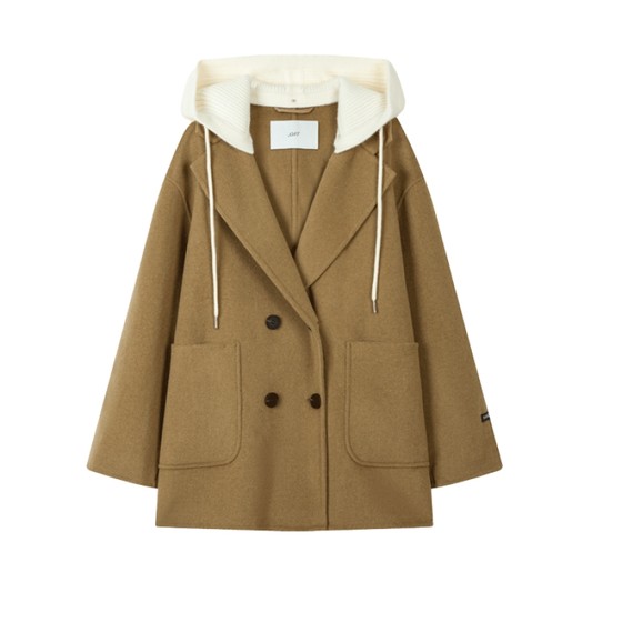 XWI/Xinwei Maillard short double-sided woolen coat for women in winter removable soft and glutinous knitted hat wool jacket
XWI/Xinwei Maillard short double-sided woolen coat for women in winter removable soft and glutinous knitted hat wool jacket