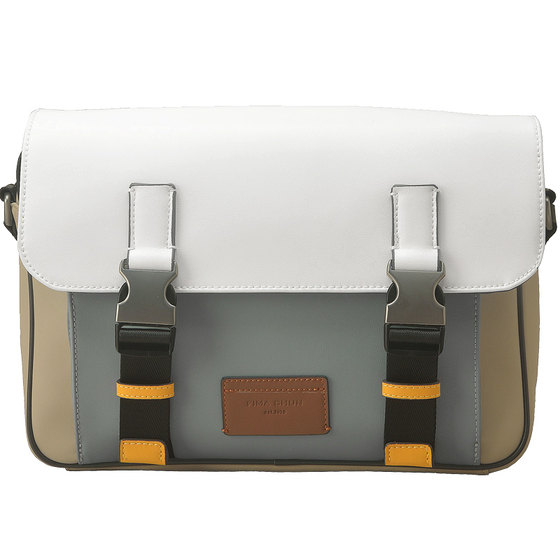 Imported cowhide large -capacity postman packages European and American contrasting color tide niche men's leather crossbody computer bag Imported cowhide large -capacity postman packages European and American contrasting color tide niche men's leather crossbody computer bag