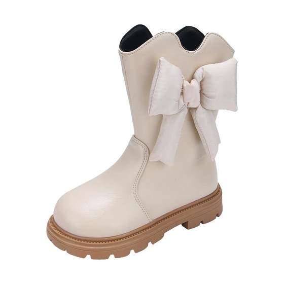 Children's large bow fashion leather boots winter plus velvet warm mid-tube Martin boots girls fashion versatile soft sole boots
Children's large bow fashion leather boots winter plus velvet warm mid-tube Martin boots girls fashion versatile soft sole boots