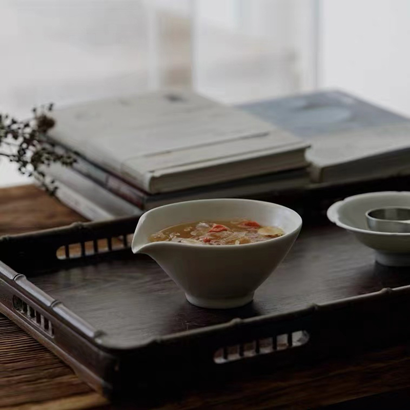 山南舍｜纯手工陶瓷片口碗 片口钵 碗 食器 中式日式白色黑色纯色