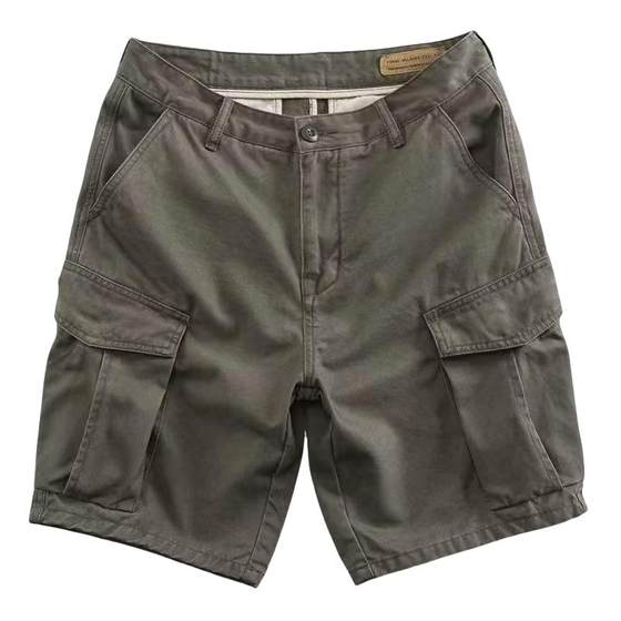 Summer workwear shorts for boys, trendy straight cut five inch mid length pants, Amikaji functional pure cotton pants, thin casual fit Summer workwear shorts for boys, trendy straight cut five inch mid length pants, Amikaji functional pure cotton pants, thin casual fit
