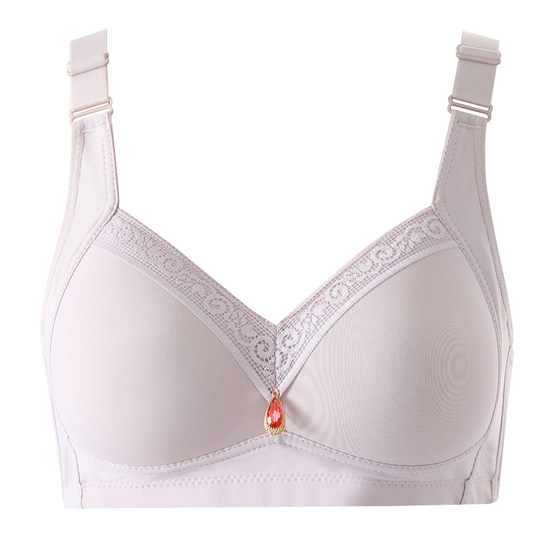 Steel -free bras, thin bines, spring and summer adjustment, small breast bra, girl lace gathered mother autumn and winter underwear ladies Steel -free bras, thin bines, spring and summer adjustment, small breast bra, girl lace gathered mother autumn and winter underwear ladies