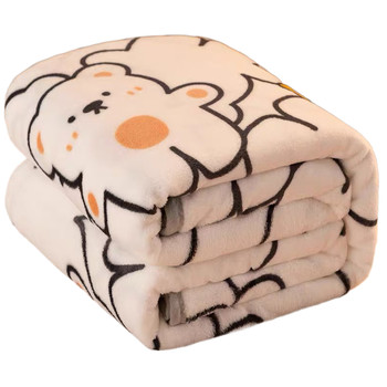 Coral Fleece Blanket Nap Office Throw Blanket Thickened Winter Sheet Single Milk Flannel Blanket Bed