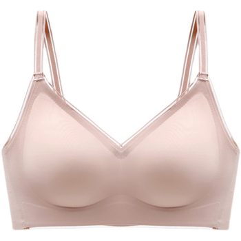 Si Shibei Girls' Soft Support Underwear Women's Bra Comfortable Seamless Breathable Wire-free Small Breast Push-up Bra