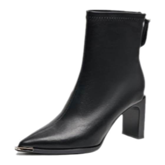 ZhuoSini's new winter retro pointed toe thick heel fashion boots plus velvet straight boots commuting slim boots
ZhuoSini's new winter retro pointed toe thick heel fashion boots plus velvet straight boots commuting slim boots