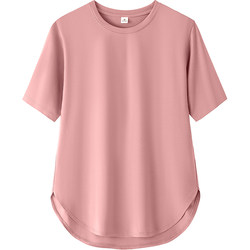 Large -size women's small round neck short -sleeved T -shirt women new Modal cotton summer loose arc thinly put on a top