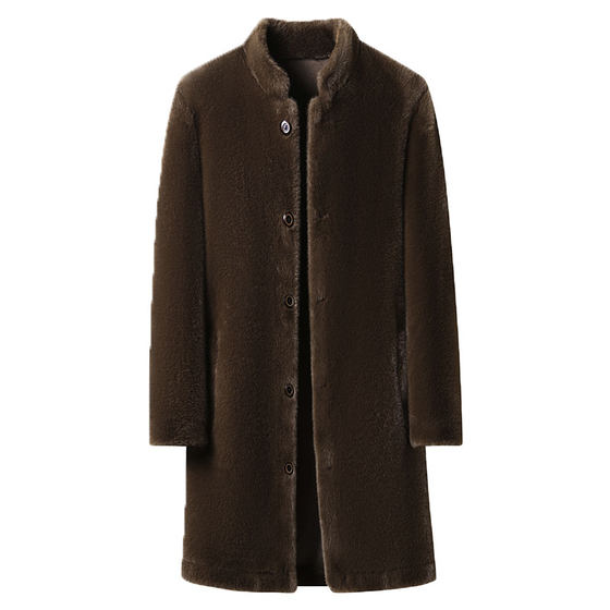 Hengyuanxiang fur coat men's stand-up collar medium-length mink velvet trench coat thickened warm double-sided wear daddy jacket
Hengyuanxiang fur coat men's stand-up collar medium-length mink velvet trench coat thickened warm double-sided wear daddy jacket
