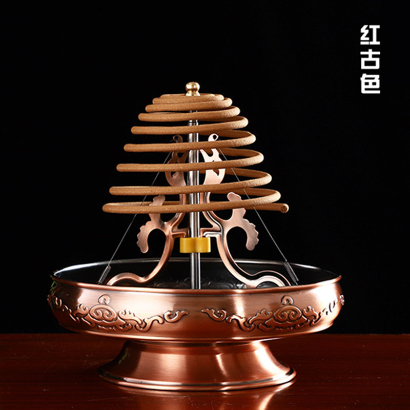 象塔香炉 Pure copper incense burner with lid 纯铜香炉带盖平底三足小香炉家用