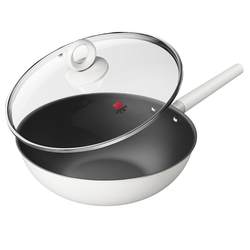 Sanhe 0-coated non-stick wok, uncoated, oil-free, household cooking pot, stainless steel titanium pot