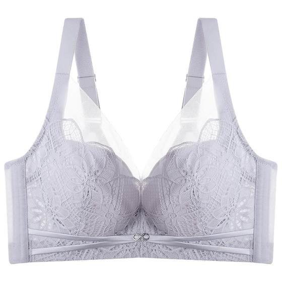 Large breasts and small underwear for women with thin upper support and anti-sagging secondary breast adjustment bra sexy lace full cup Large breasts and small underwear for women with thin upper support and anti-sagging secondary breast adjustment bra sexy lace full cup