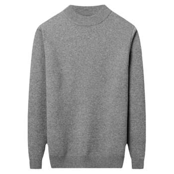 ເສື້ອກັນໜາວຜູ້ຊາຍເຄິ່ງຄໍເຕົ່າດູໃບໄມ້ລົ່ນແລະລະດູໜາວ ເສື້ອຢືດຊັ້ນລຸ່ມໜາແບບເກົາຫຼີ ເສື້ອຢືດເສື້ອຢືດ cashmere sweater ຂະໜາດໃຫຍ່ກະທັດຮັດ ແລະອົບອຸ່ນ