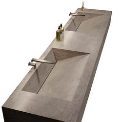 Customized slate integrated basin bathroom cabinet combination set bathroom sink single and double basin wash basin seamless basin