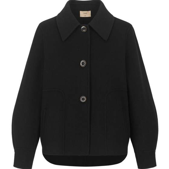 Yi Xiangliying Black Double-sided Woolen Cashmere Coat Women's Short 2024 Winter New Small Woolen Jacket Yi Xiangliying Black Double-sided Woolen Cashmere Coat Women's Short 2024 Winter New Small Woolen Jacket