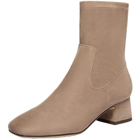 Belle plus velvet stretch thin boots for women's new winter thick heel fashion boots super soft sheepskin short boots 3LI61DZ4 Belle plus velvet stretch thin boots for women's new winter thick heel fashion boots super soft sheepskin short boots 3LI61DZ4